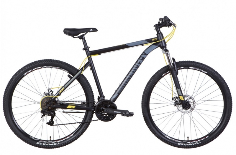 Велосипед ST 29 Discovery TREK AM DD  рама-19 черно-желтый (м)  0183/OPS-DIS-29-125