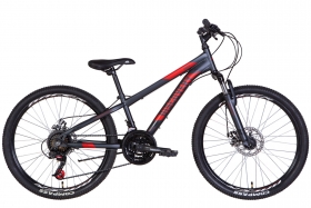 Велосипед ST 24 Discovery RIDER AM DD  рама-11,5 темно-серебристый с красным (м) 0180/OPS-DIS-24-310